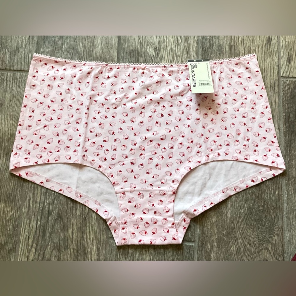 New Nobo, No Boundaries Cotton & Pointelle boyshort panties You pick Strawberry
